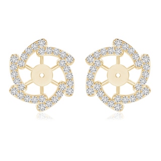 1.7mm HSI2 Diamond Pinwheel Earring Jackets in Yellow Gold