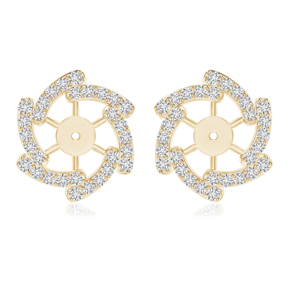 1.7mm HSI2 Diamond Pinwheel Earring Jackets in Yellow Gold 