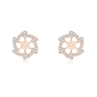 1mm GVS2 Diamond Pinwheel Earring Jackets in 9K Rose Gold