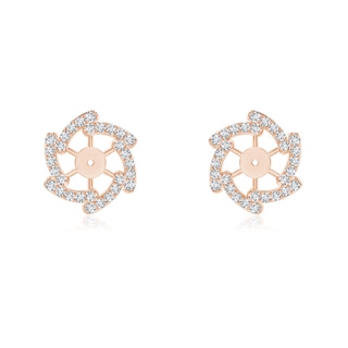 1mm GVS2 Diamond Pinwheel Earring Jackets in Rose Gold