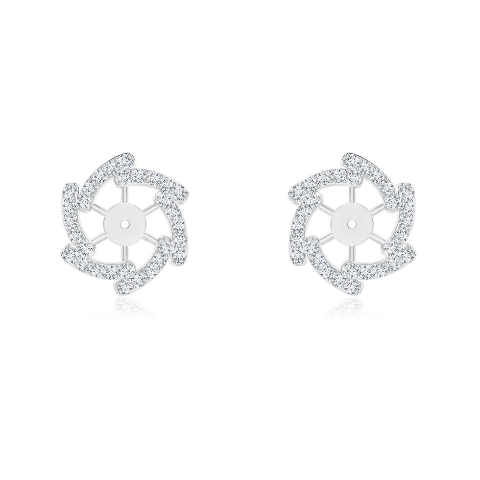1mm GVS2 Diamond Pinwheel Earring Jackets in White Gold 