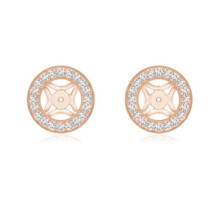 1.45mm GVS2 Classic Diamond Halo Earring Jackets in Rose Gold