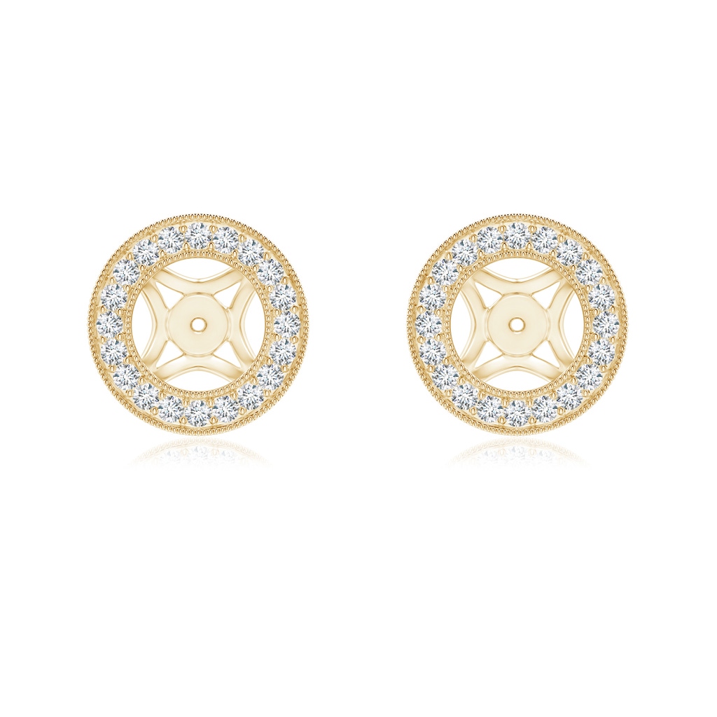 1.45mm GVS2 Classic Diamond Halo Earring Jackets in Yellow Gold
