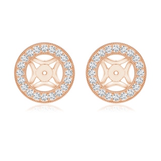 1.8mm GVS2 Classic Diamond Halo Earring Jackets in Rose Gold
