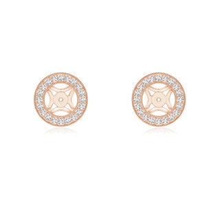 1mm GVS2 Classic Diamond Halo Earring Jackets in Rose Gold