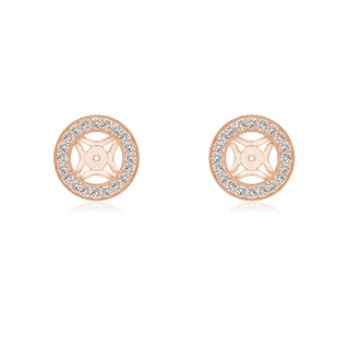 1mm IJI1I2 Classic Diamond Halo Earring Jackets in Rose Gold