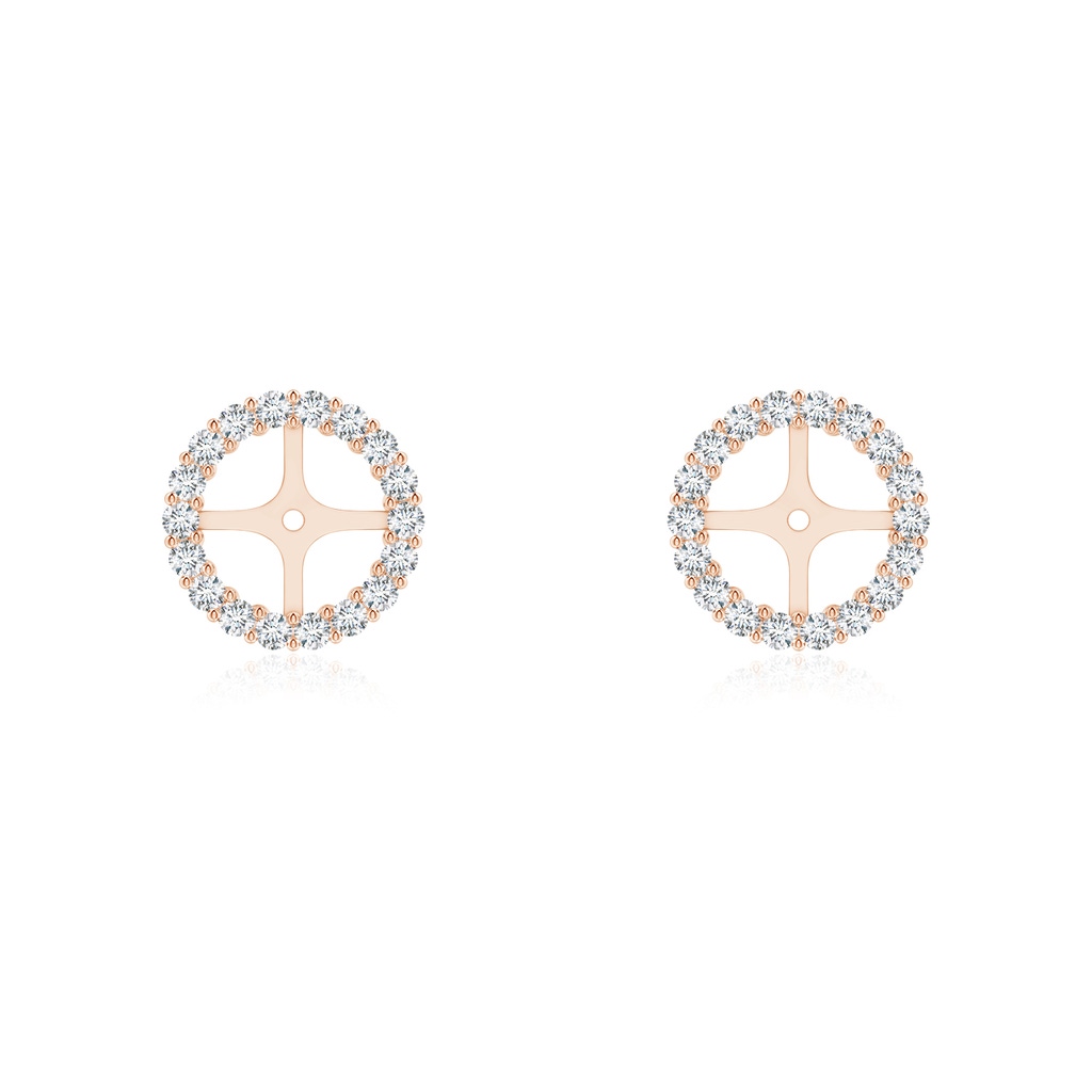 1.25mm GVS2 Prong-Set Diamond Halo Earring Jackets in Rose Gold 