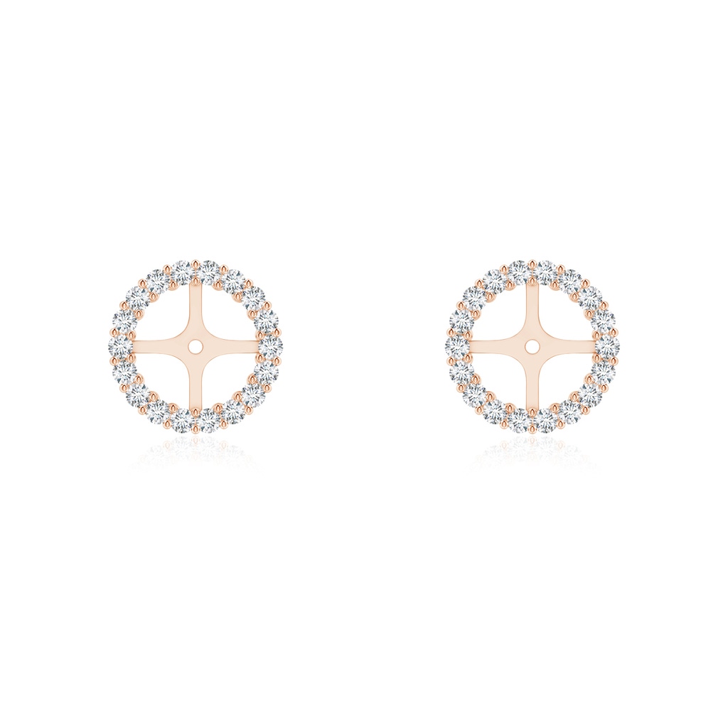 1.25mm GVS2 Prong-Set Diamond Halo Earring Jackets in Rose Gold