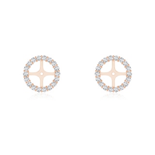 1.25mm GVS2 Prong-Set Diamond Halo Earring Jackets in Rose Gold