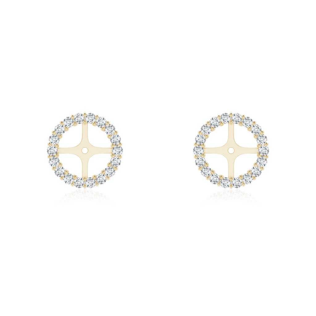 1.25mm GVS2 Prong-Set Diamond Halo Earring Jackets in Yellow Gold