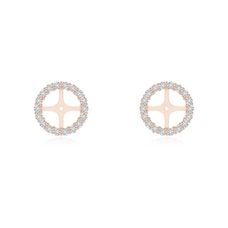 1.25mm HSI2 Prong-Set Diamond Halo Earring Jackets in 9K Rose Gold