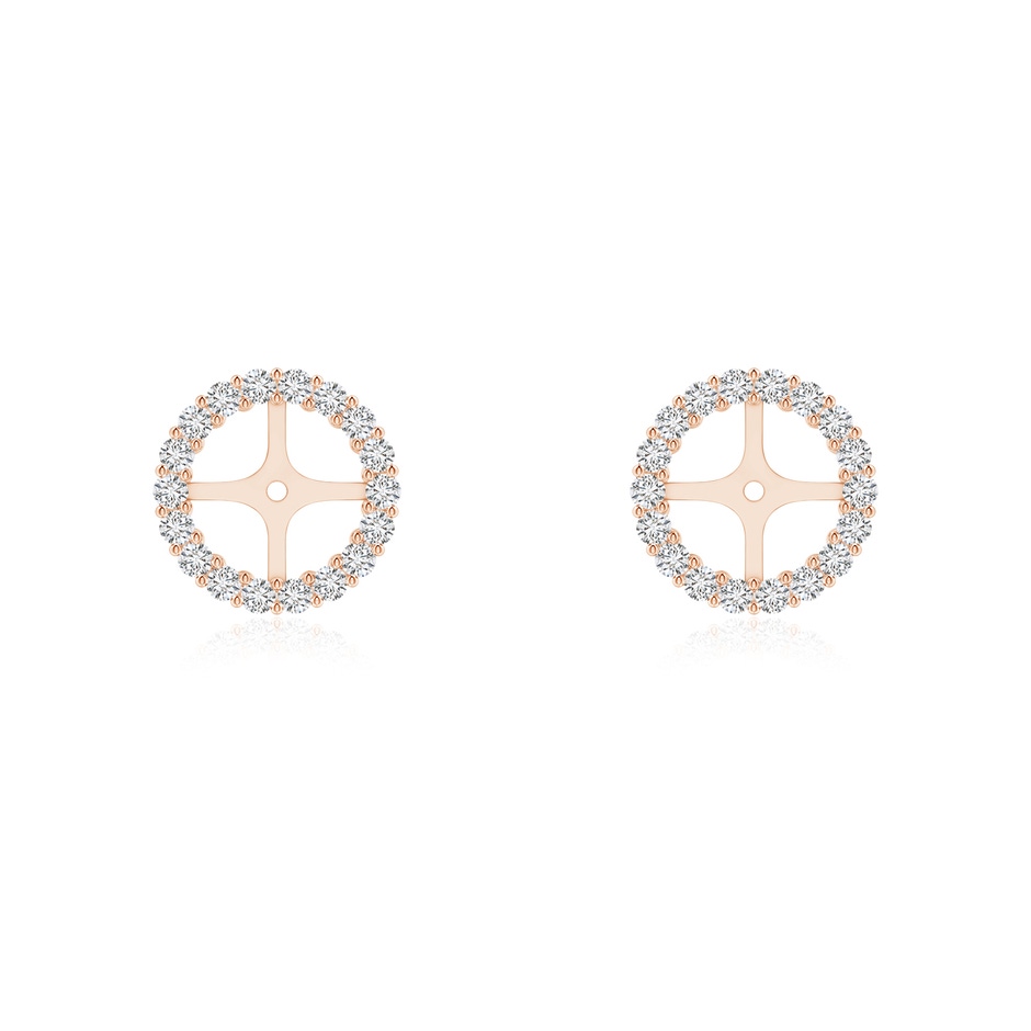 1.25mm HSI2 Prong-Set Diamond Halo Earring Jackets in 9K Rose Gold 