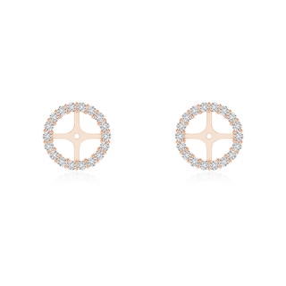 1.25mm HSI2 Prong-Set Diamond Halo Earring Jackets in Rose Gold