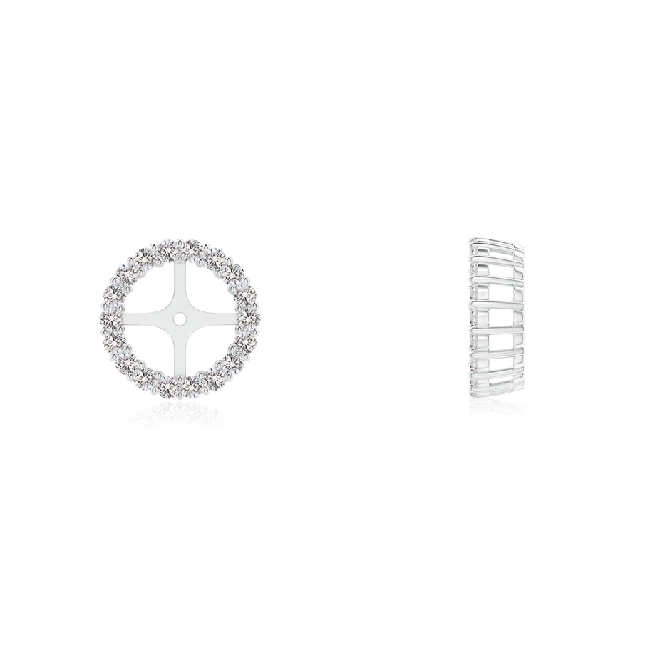1.25mm IJI1I2 Prong-Set Diamond Halo Earring Jackets in White Gold side 1