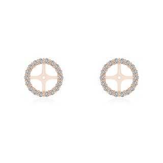 1.25mm KI3 Prong-Set Diamond Halo Earring Jackets in Rose Gold