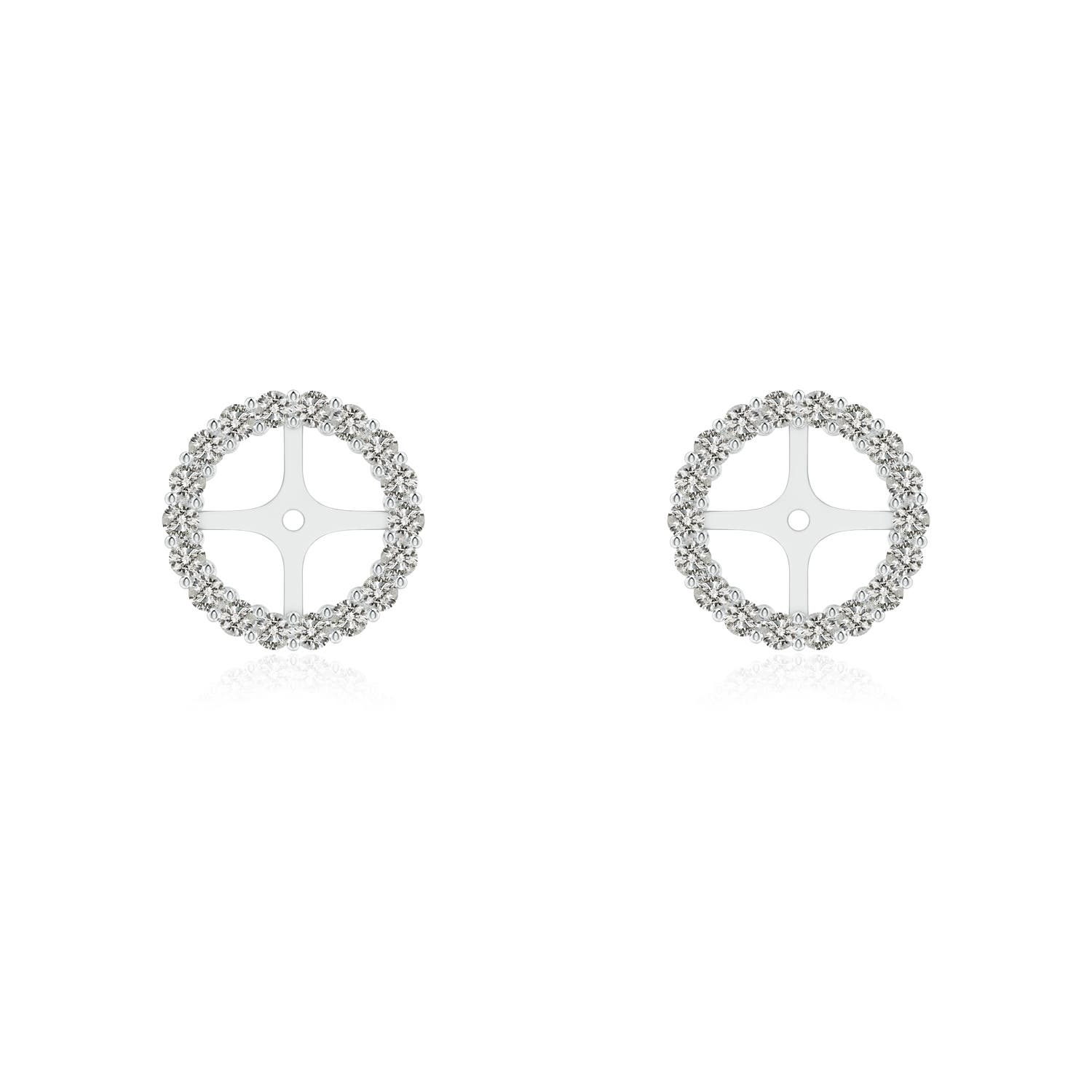 Angara 0.25 CTW Prong-Set Diamond Halo Earring Jackets in 14K White Gold