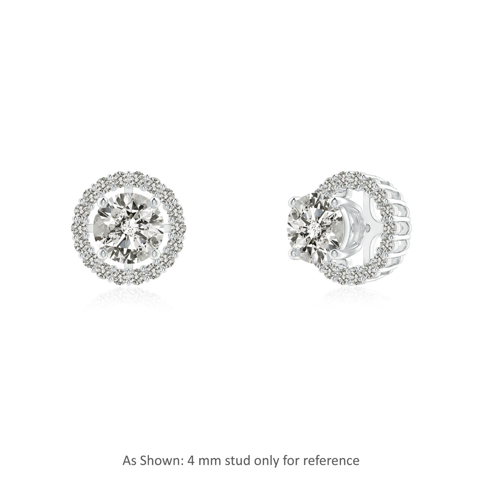 1.25mm KI3 Prong-Set Diamond Halo Earring Jackets in White Gold side 1