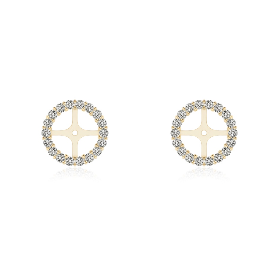1.25mm KI3 Prong-Set Diamond Halo Earring Jackets in Yellow Gold 