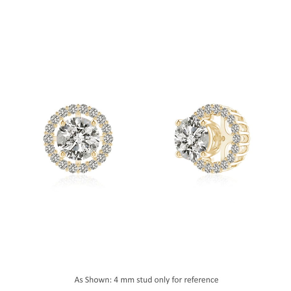 1.25mm KI3 Prong-Set Diamond Halo Earring Jackets in Yellow Gold side 1