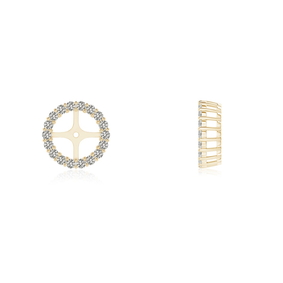 1.25mm KI3 Prong-Set Diamond Halo Earring Jackets in Yellow Gold side 1