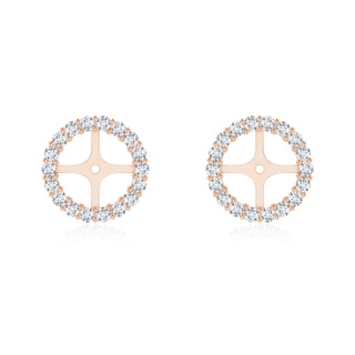 1.4mm GVS2 Prong-Set Diamond Halo Earring Jackets in Rose Gold