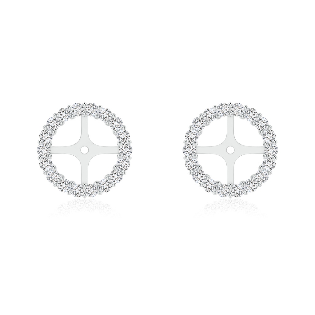 1.4mm HSI2 Prong-Set Diamond Halo Earring Jackets in White Gold 