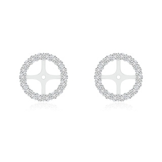 1.4mm HSI2 Prong-Set Diamond Halo Earring Jackets in White Gold