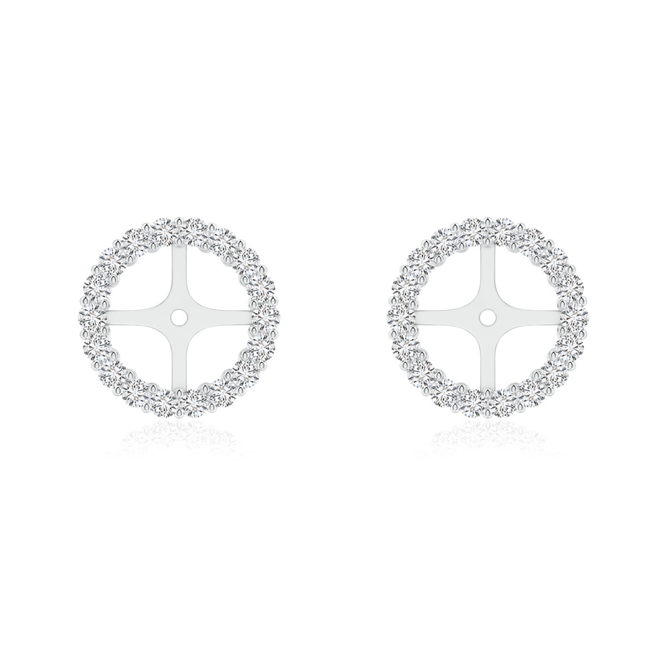 1.4mm HSI2 Prong-Set Diamond Halo Earring Jackets in White Gold 