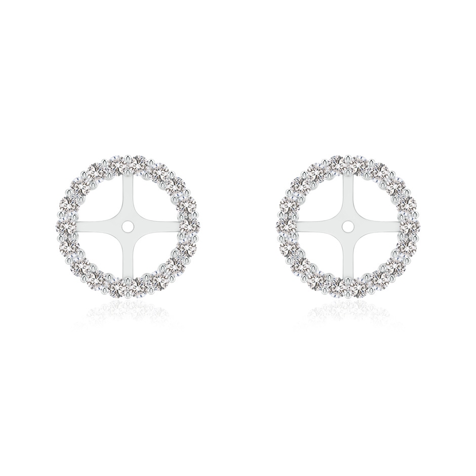 1.4mm IJI1I2 Prong-Set Diamond Halo Earring Jackets in White Gold 