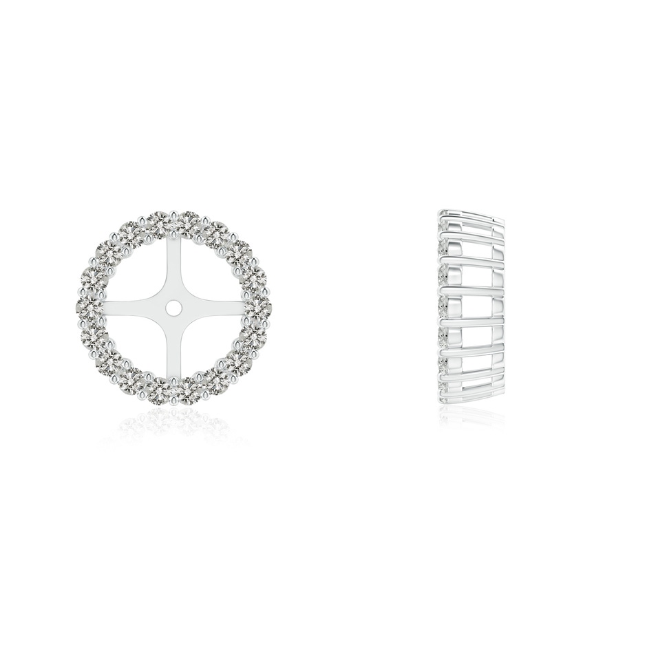 1.4mm KI3 Prong-Set Diamond Halo Earring Jackets in 9K White Gold side 1