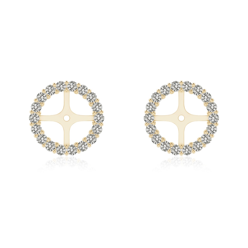 1.4mm KI3 Prong-Set Diamond Halo Earring Jackets in Yellow Gold 