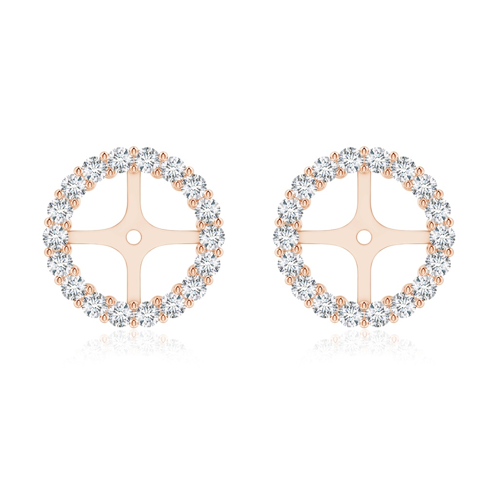 1.6mm GVS2 Prong-Set Diamond Halo Earring Jackets in Rose Gold 