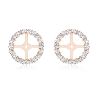 1.6mm GVS2 Prong-Set Diamond Halo Earring Jackets in Rose Gold