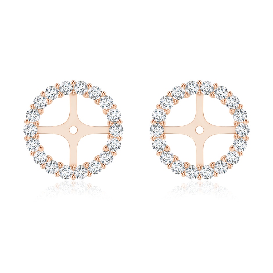 1.6mm GVS2 Prong-Set Diamond Halo Earring Jackets in Rose Gold 