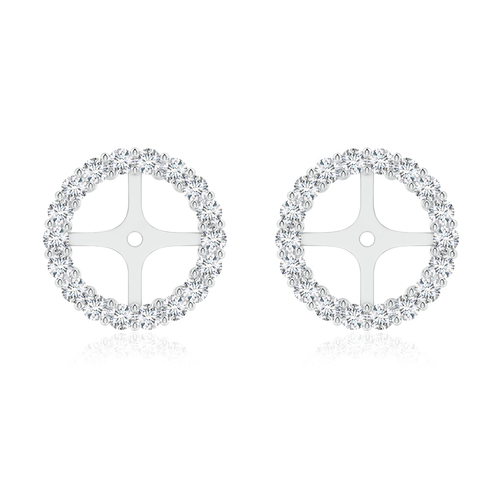 1.6mm GVS2 Prong-Set Diamond Halo Earring Jackets in White Gold