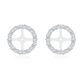 1.6mm GVS2 Prong-Set Diamond Halo Earring Jackets in White Gold