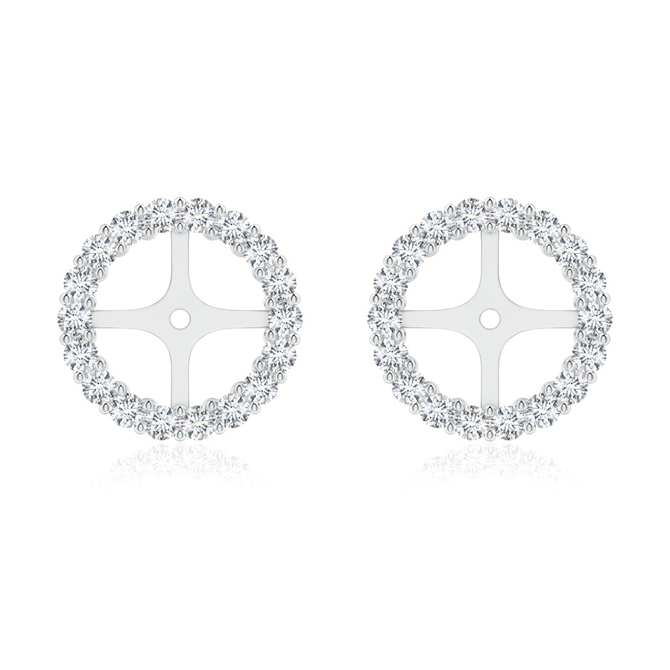 1.6mm GVS2 Prong-Set Diamond Halo Earring Jackets in White Gold 