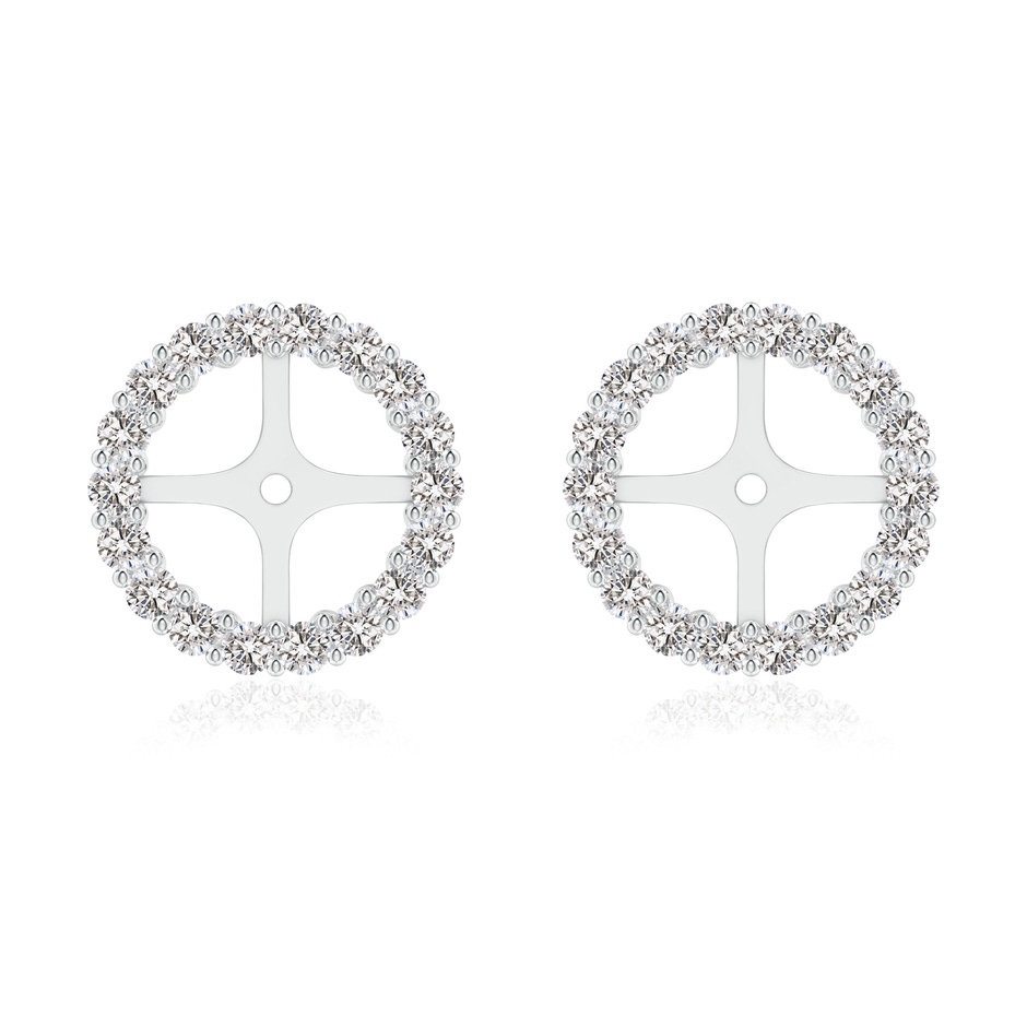 1.6mm IJI1I2 Prong-Set Diamond Halo Earring Jackets in White Gold 