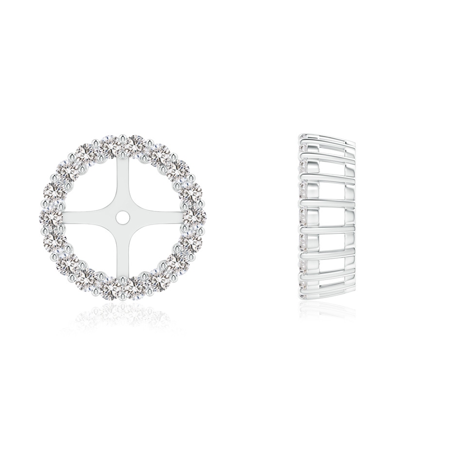1.6mm IJI1I2 Prong-Set Diamond Halo Earring Jackets in White Gold side 1