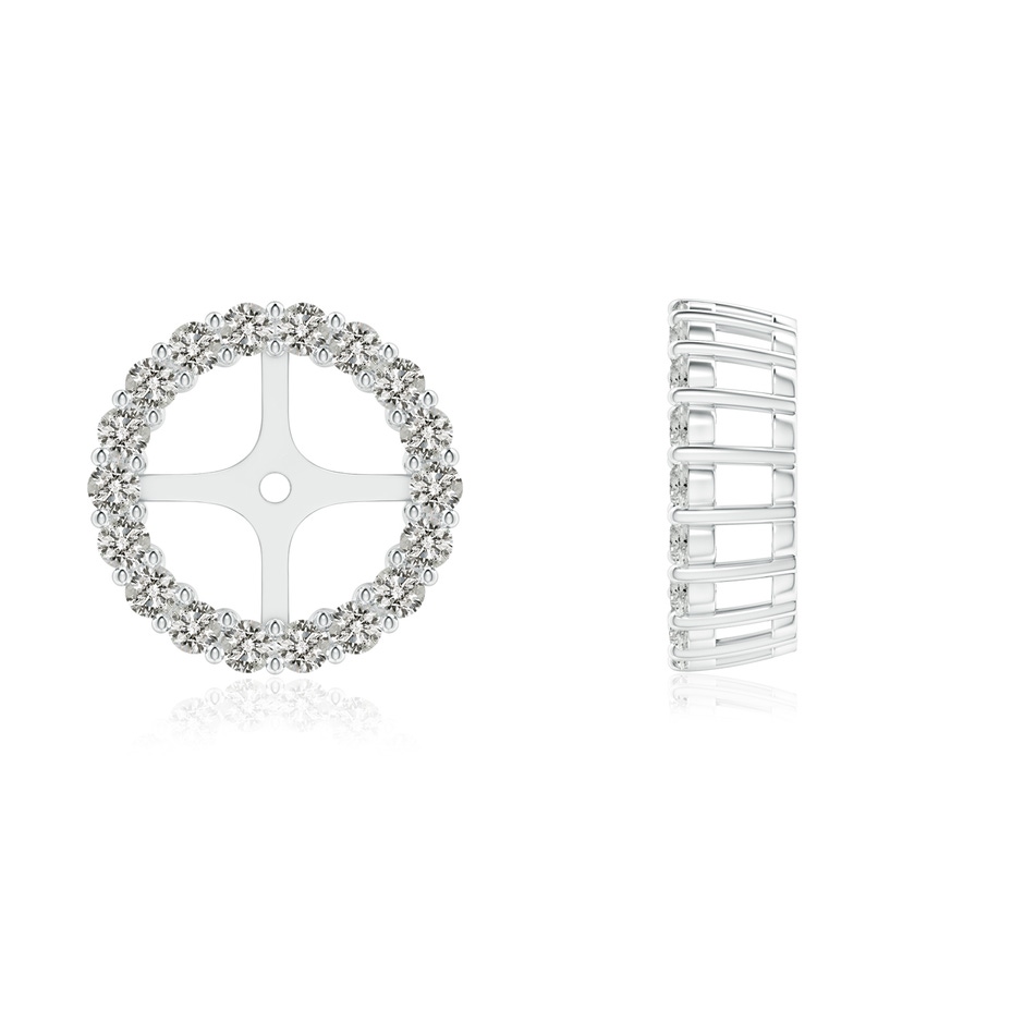 1.6mm KI3 Prong-Set Diamond Halo Earring Jackets in White Gold side 1