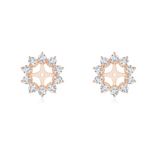 1.8mm GVS2 Diamond Floral Halo Earring Jackets in Rose Gold