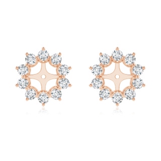 2.7mm GVS2 Diamond Floral Halo Earring Jackets in Rose Gold