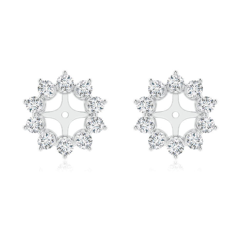 2.7mm GVS2 Diamond Floral Halo Earring Jackets in White Gold 