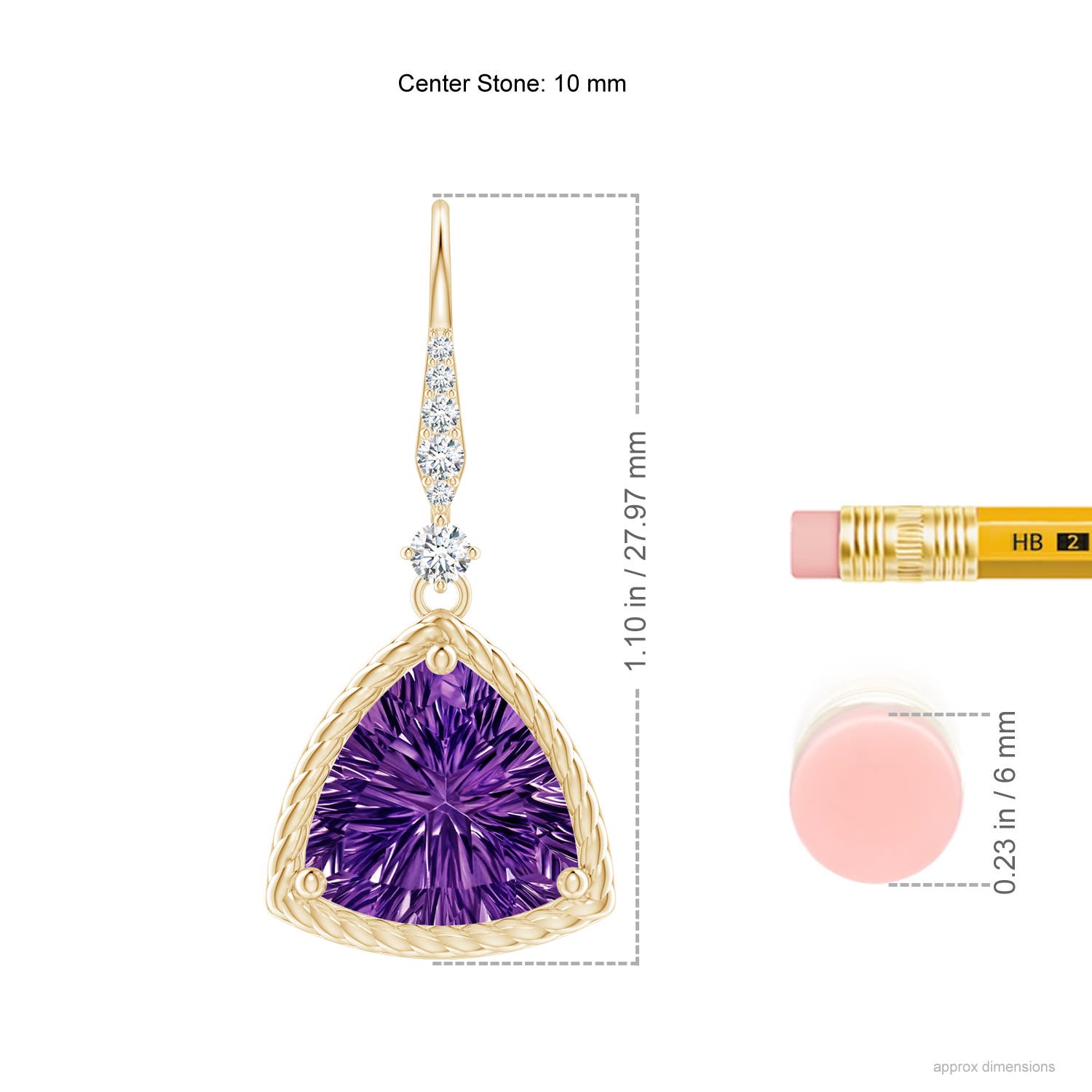 AAAA - Amethyst / 5.19 CT / 14 KT Yellow Gold