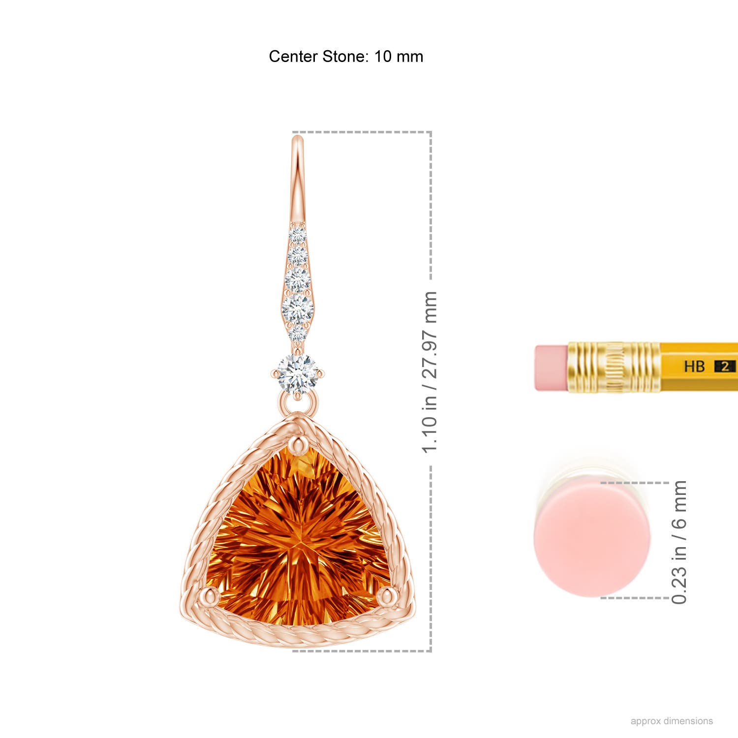 AAAA - Citrine / 5.19 CT / 14 KT Rose Gold