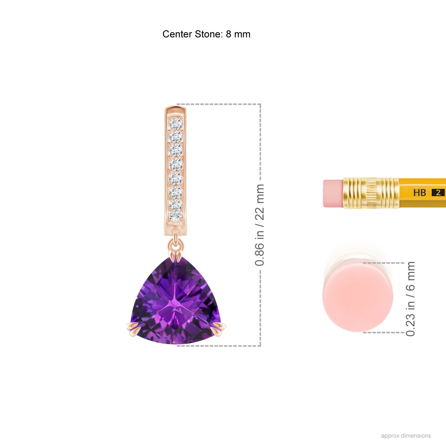 AAAA - Amethyst / 2.53 CT / 14 KT Rose Gold