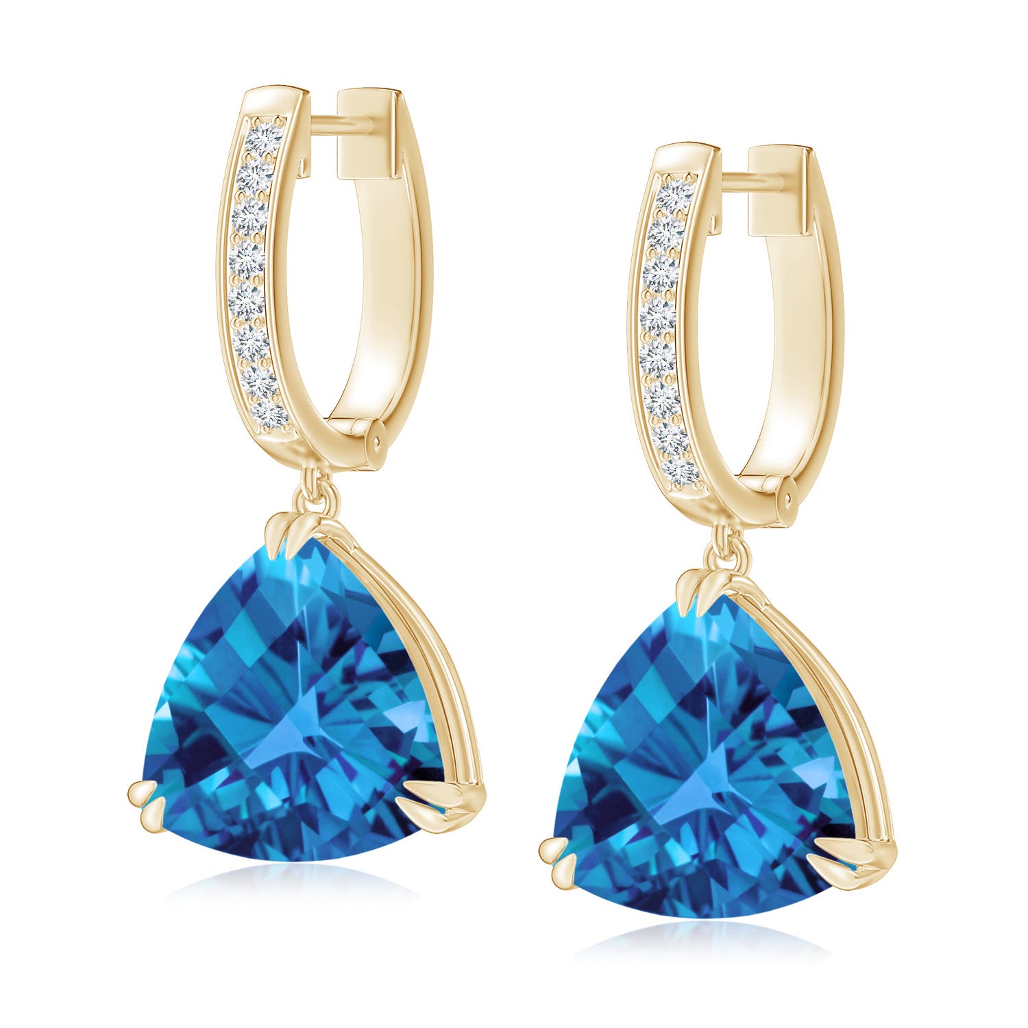 AAAA - Swiss Blue Topaz / 6.13 CT / 14 KT Yellow Gold