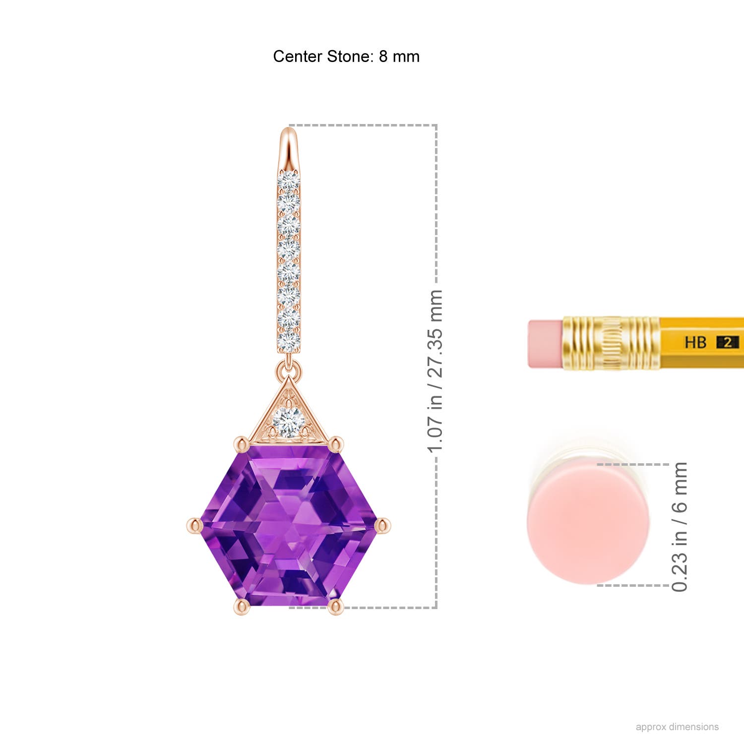 AAAA - Amethyst / 4.12 CT / 14 KT Rose Gold