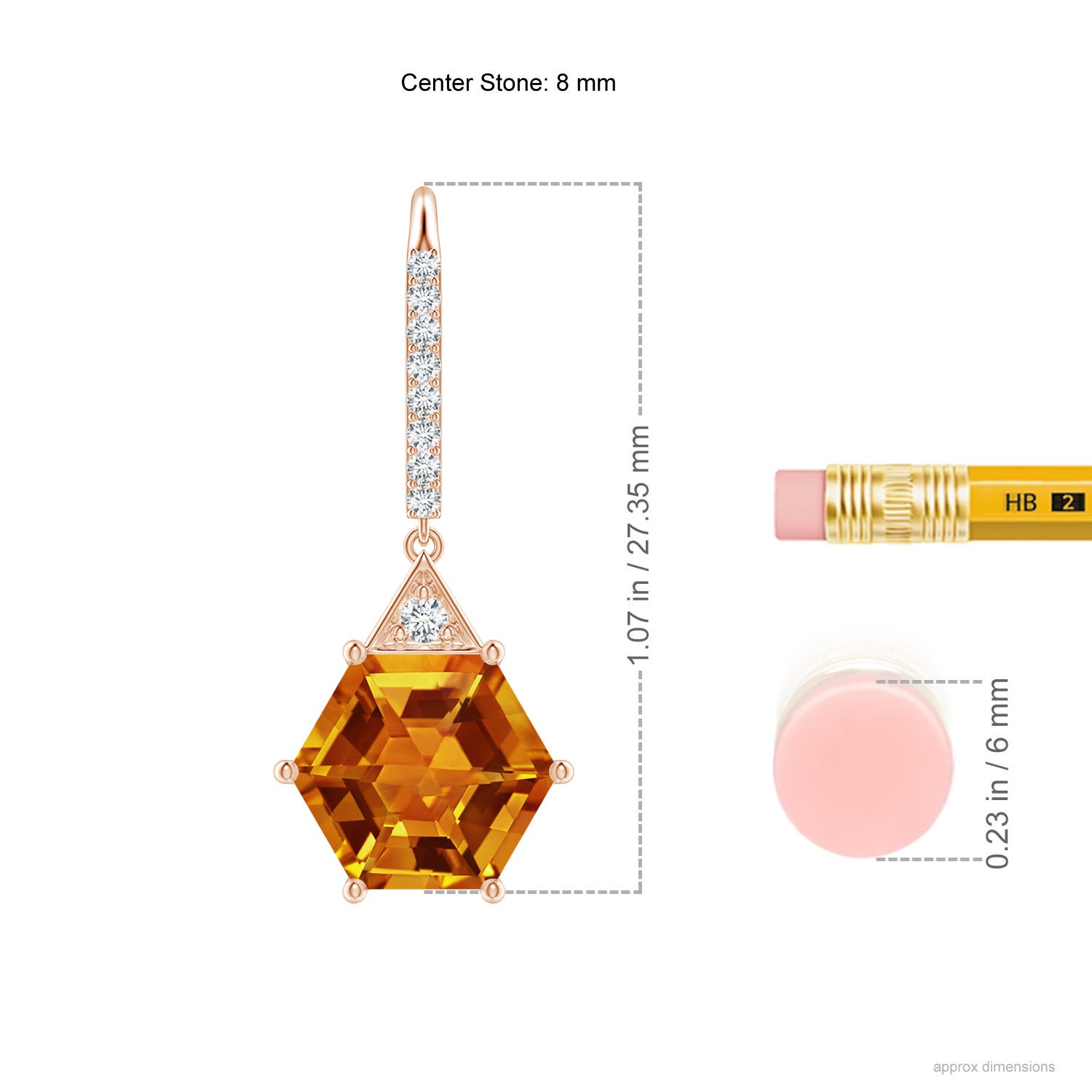 AAAA - Citrine / 4.12 CT / 14 KT Rose Gold