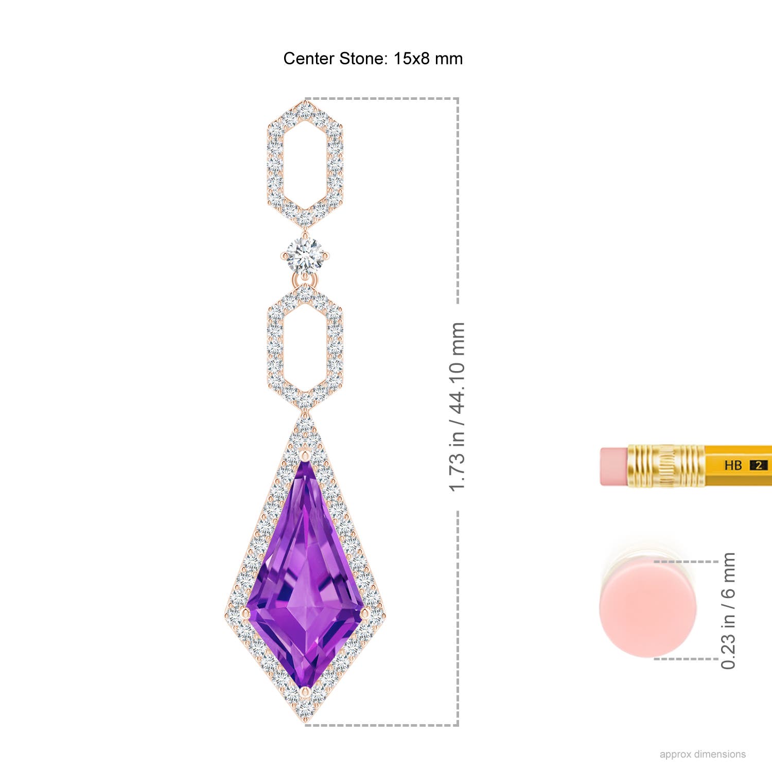 AAAA - Amethyst / 9.93 CT / 14 KT Rose Gold